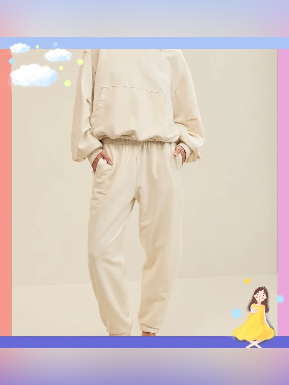 Aerie Cotton Blend Jet Set Jogger Heather Frost XXS Loungewear Normcore Casual